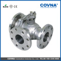 Forged stainless steel 3 way flange 4 inchs ball valve